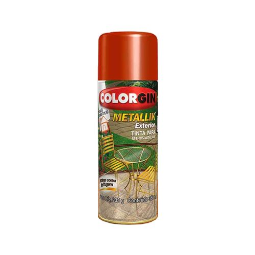 Tinta Spray Acabamento Metálico Exterior Cor Cobre 65 350ml - Colorgin