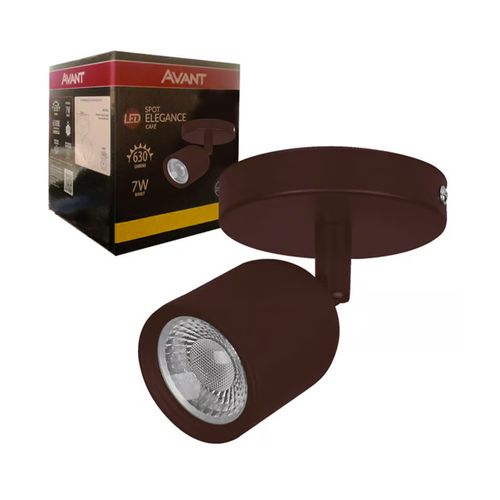Spot LED Elegance Marrom 7W 6500K 630LM Bivolt Luz Branca - Avant