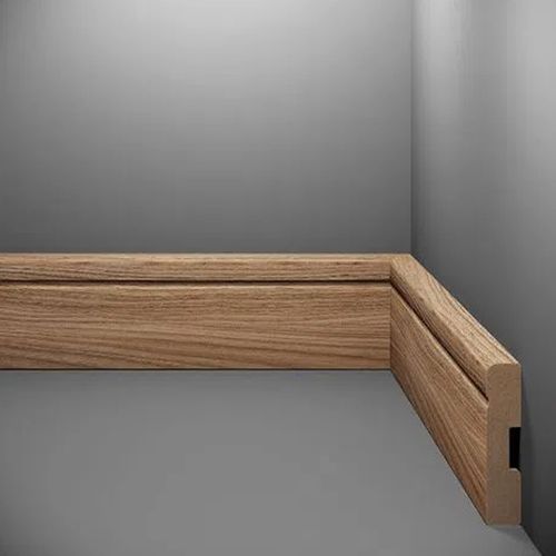 Rodapé Eucafloor Stilo Nº10 7cm X 2,40m Unitário Marrom - Eucatex