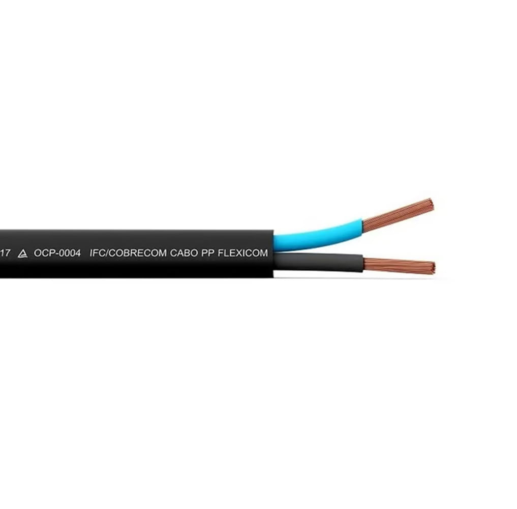 Cabo PP Flexível 500V 3x2,5mm Metro - Cobrecom