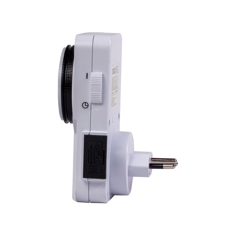 Timer Temporizador Analógico Bivolt 10A com Plug para Tomada