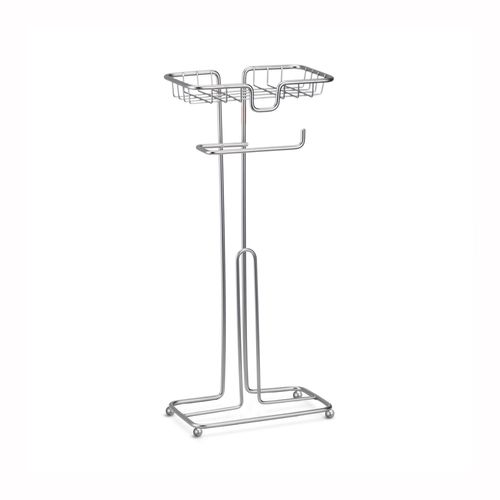 Papeleira de Chão 3 Rolos com Suporte Cromada Fosca - Arthi