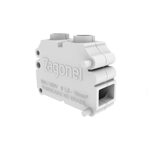 Conector Unitário para Chuveiro 10mm Branco - Zagonel