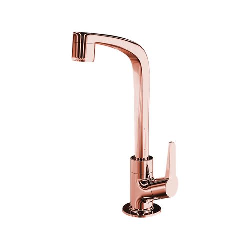 Torneira Plástica para Banheiro de Bancada Bica Alta Rose Gold Flatt - Lorenzetti