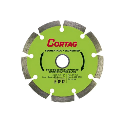 Disco Corte Diamantado Segmentado 230mm - Cortag