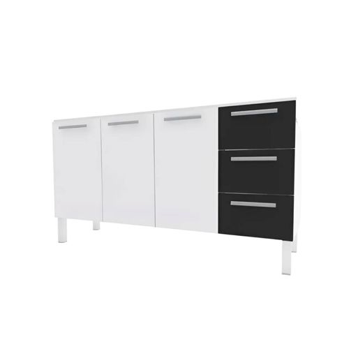 Gabinete para Cozinha Vênus Flat 1,50m  Preto - Cozimax