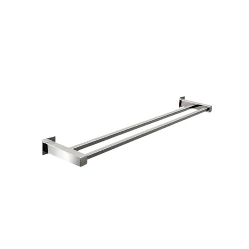 Porta Toalha Barra Duplo Square Cromado - Bognar