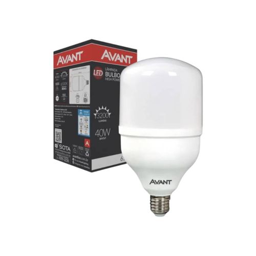 Lâmpada Led Bulbo Hp 40w 6500k 3200Lm Biv Luz Branca - Avant