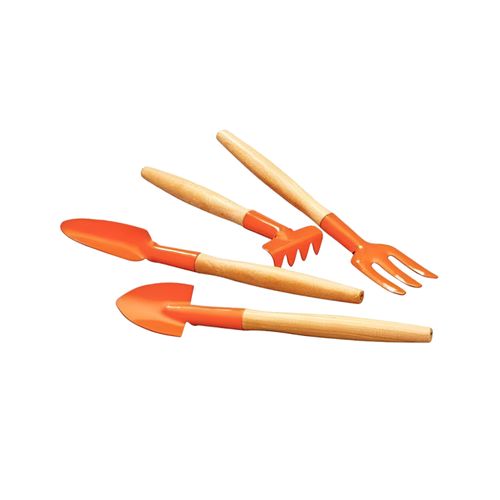 Conjunto para Jardinagem 4 Peças com Cabo de Madeira - Beltools