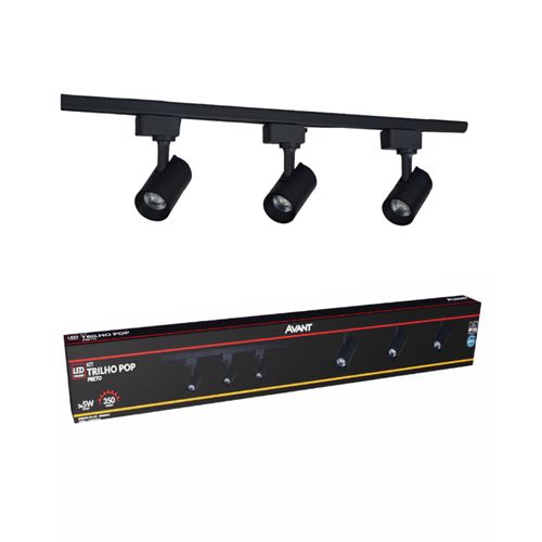 Kit Trilho 3 Spots POP LED 5W 3000K 70LM Bivolt Luz Amarela - Avant