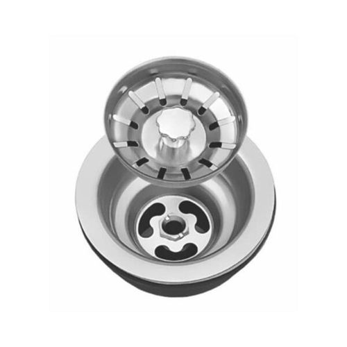 Válvula Americana para Pia de Cozinha 3.1/2´ Inox com Cestinha Removível - Wkit