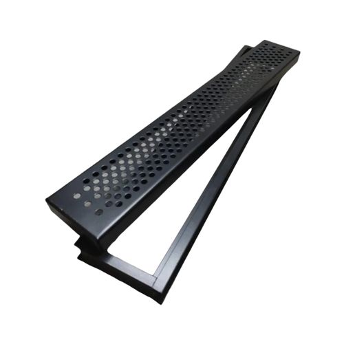 Grelha Perfurada Anti Inseto Inox Preto para Água Pluvial 10x100cm - JJM Grelhas