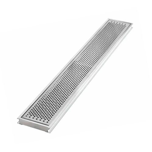Grelha Perfurada Anti Inseto Inox para Água Pluvial 15x80cm - JJM Grelhas