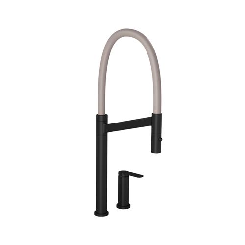 Monocomando de Bancada para Cozinha Bica Alta Móvel Colore Black Matte e Fendi - Deca