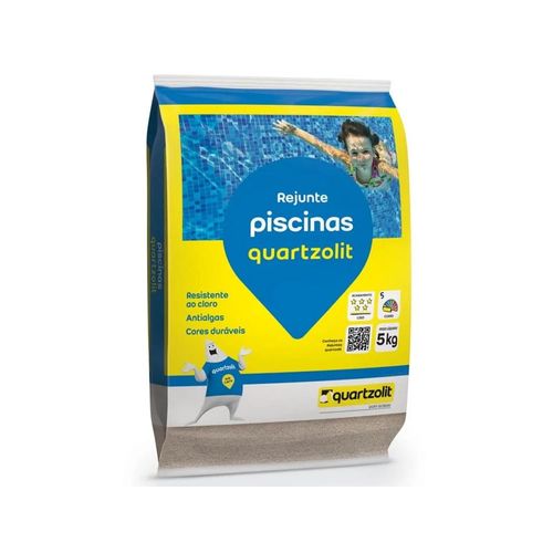 Rejunte Piscinas Cinza Platina Antialgas 5kg Quartzoli