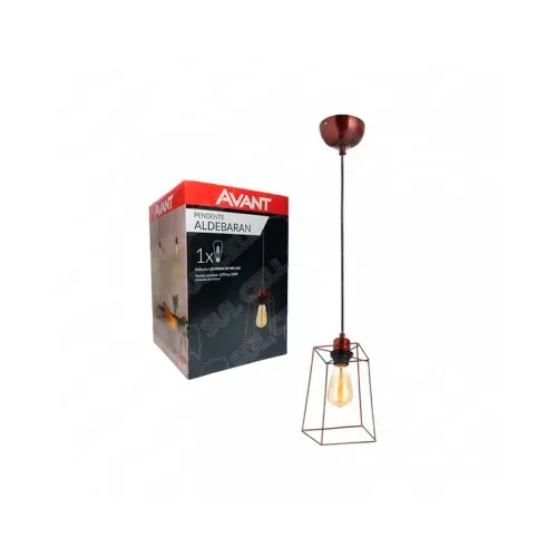 Pendente Aramado Industrial Café Fosco E27 Ajustável - Avant