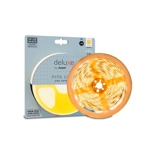 Fita LED Luce 8W/m 12V 3000K 5m Interna Decoração - Avant