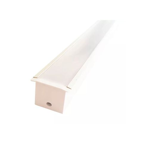 Perfil Embutir Branco Risqué 2m para Fita LED Alumínio - Avant