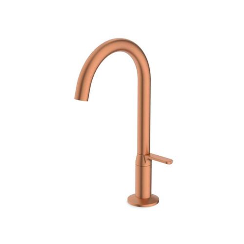 Torneira para Lavatório de Mesa Bica Baixa Design Rose Gold Matte Celite B5012CGR20