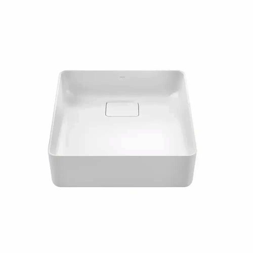 Cuba de Apoio Docol Flow Quadrada 30x30 Branca Esmaltada