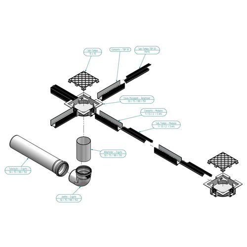 Conexão CP20 Ralo Linear Filete Topmax